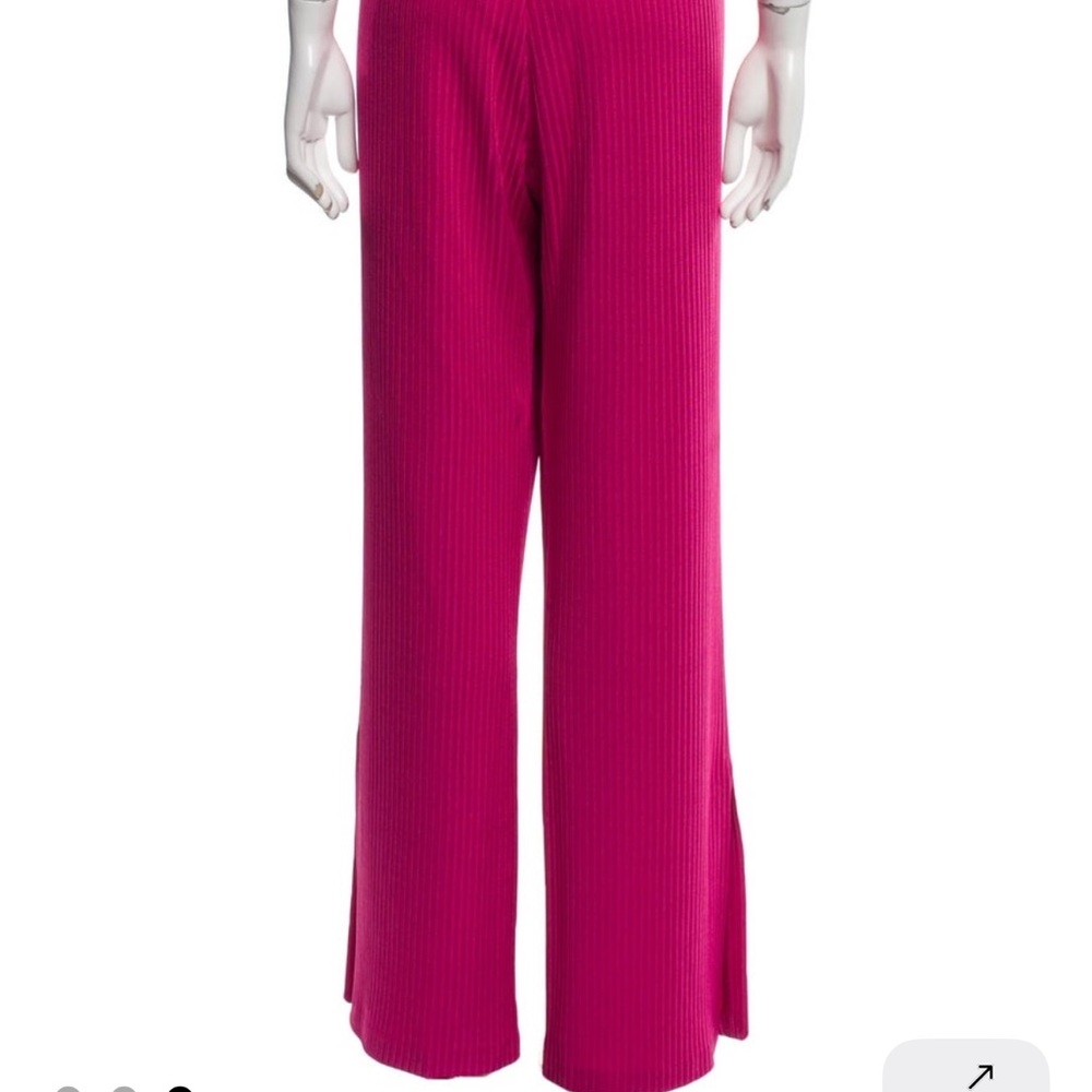 ST. JOHN Women's Pink Wide-Leg Pants